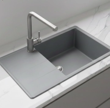 Кухненска мивка 78/50см. сива